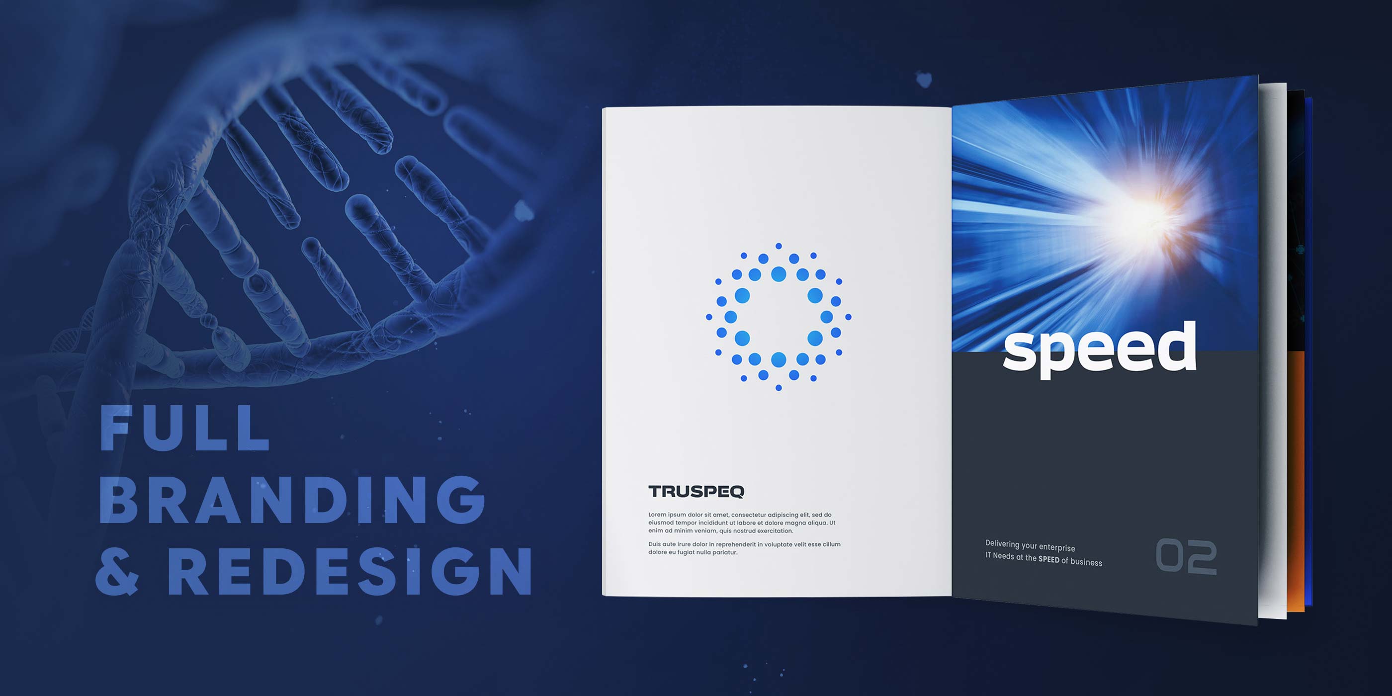 Full branding, identity and website design for Truspeq, a modern IT company.