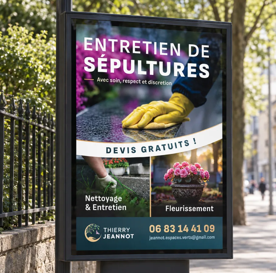 Affiche Entretien de sépultures